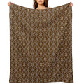 Ditzy Diamonds Brown Lightweight Throw Blanket