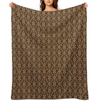 Ditzy Diamonds Brown Lightweight Throw Blanket