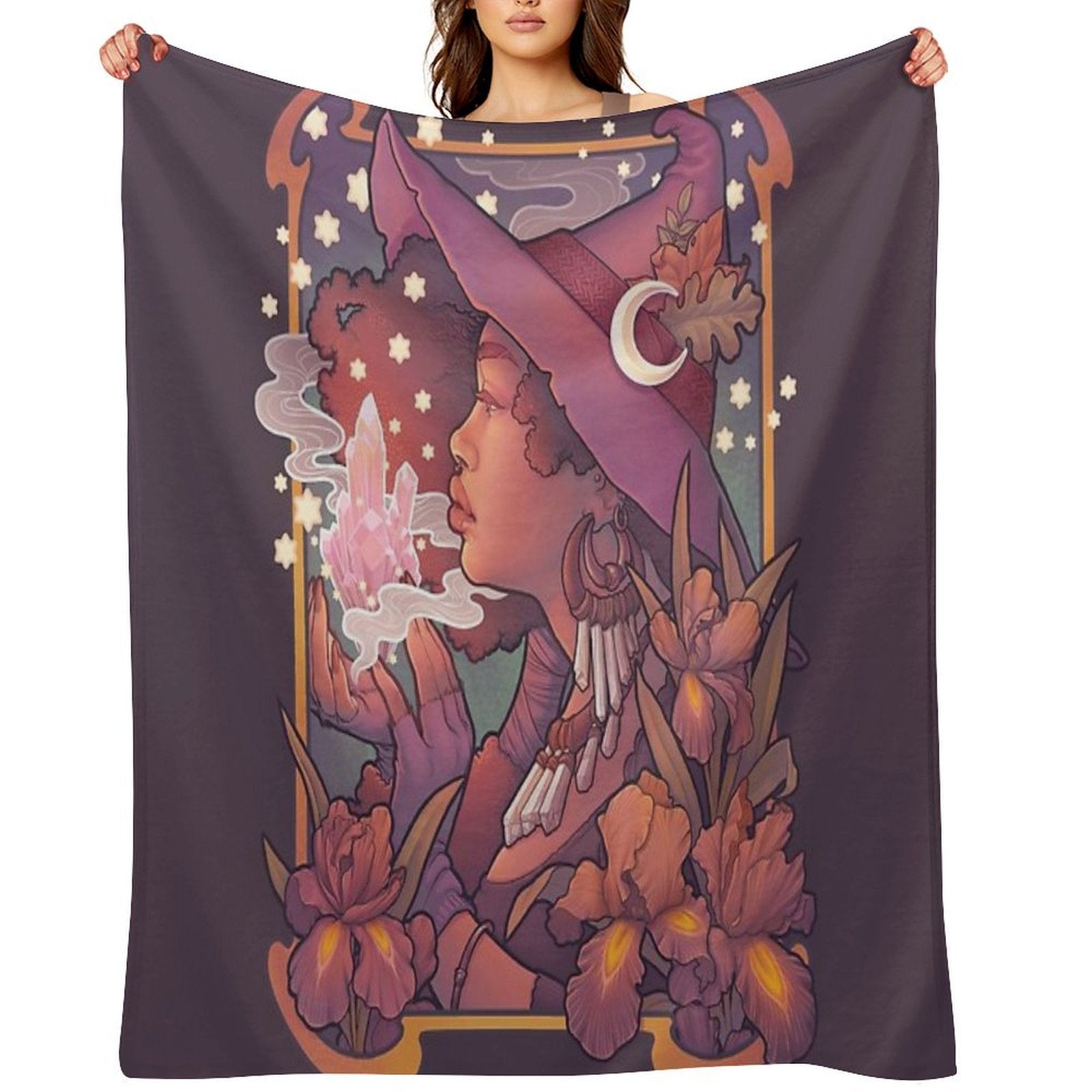 CRYSTAL WITCH Machine-washable Throw Blanket