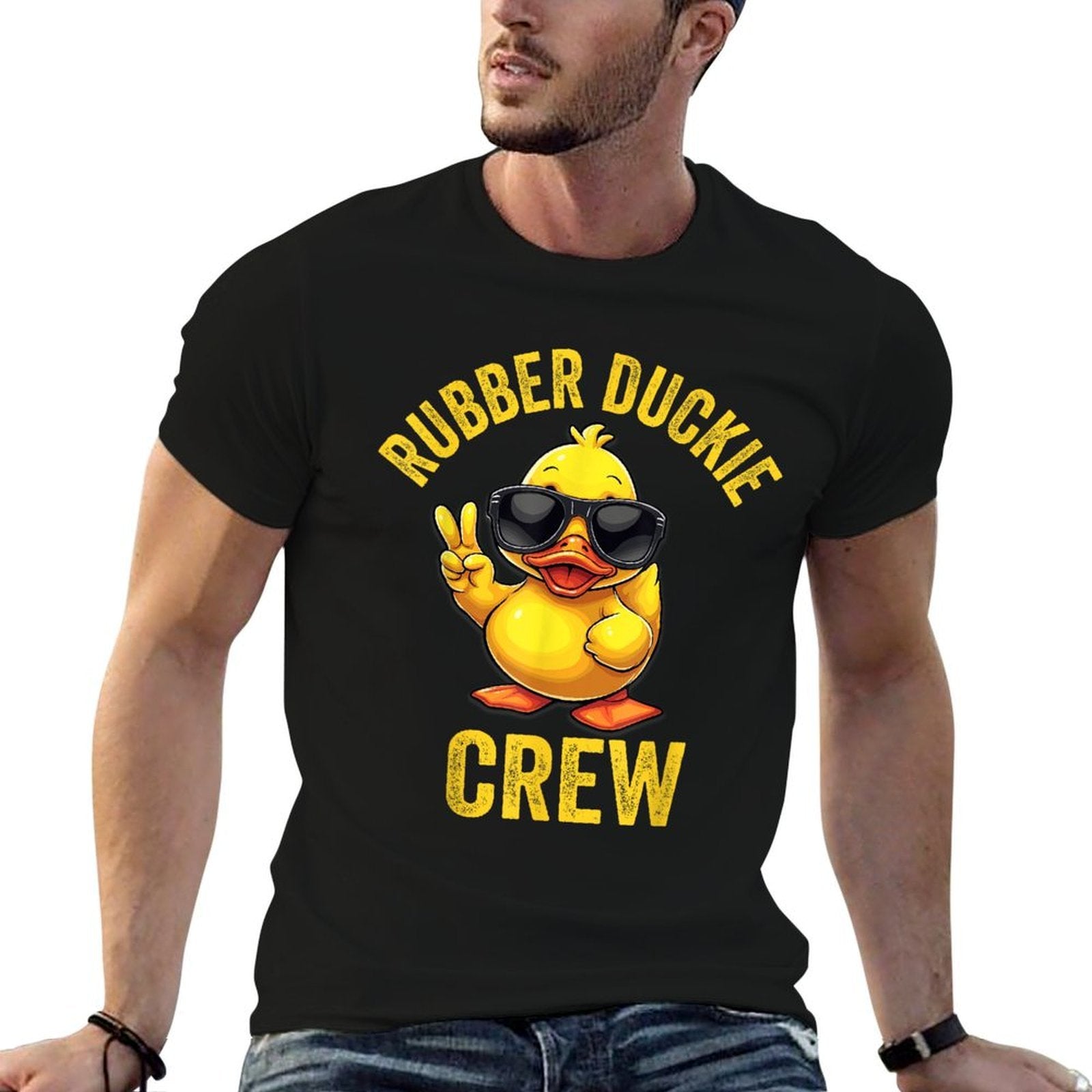 Funny Rubber Duckie Crew Cruise Rubber Duck  Lightweight T-Shirt