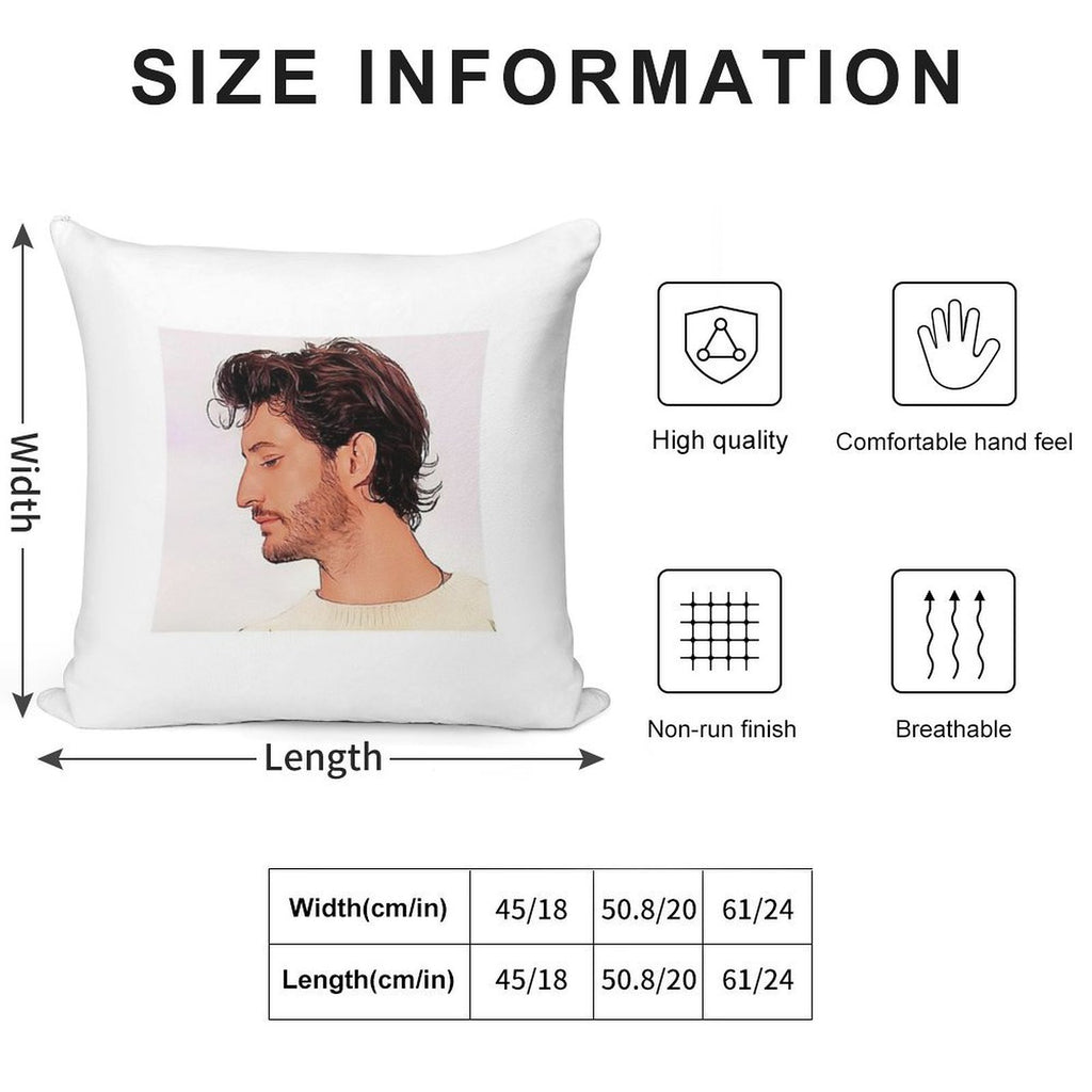 Pierre Niney Soft Shrink-Resistant Throw Pillow