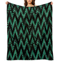 Palm Leaves Zig Zag Line 2 All-season Throw Blanket