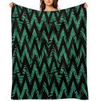 Palm Leaves Zig Zag Line 2 All-season Throw Blanket