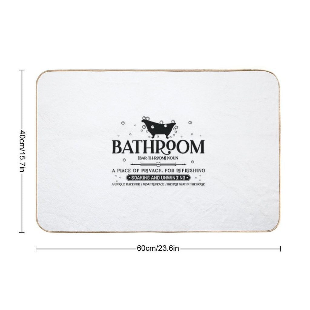 Funny Bathroom Description  Slip-Resistant Bath Mat