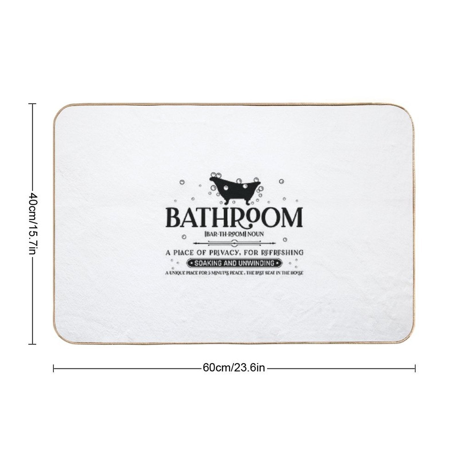 Funny Bathroom Description  Slip-Resistant Bath Mat