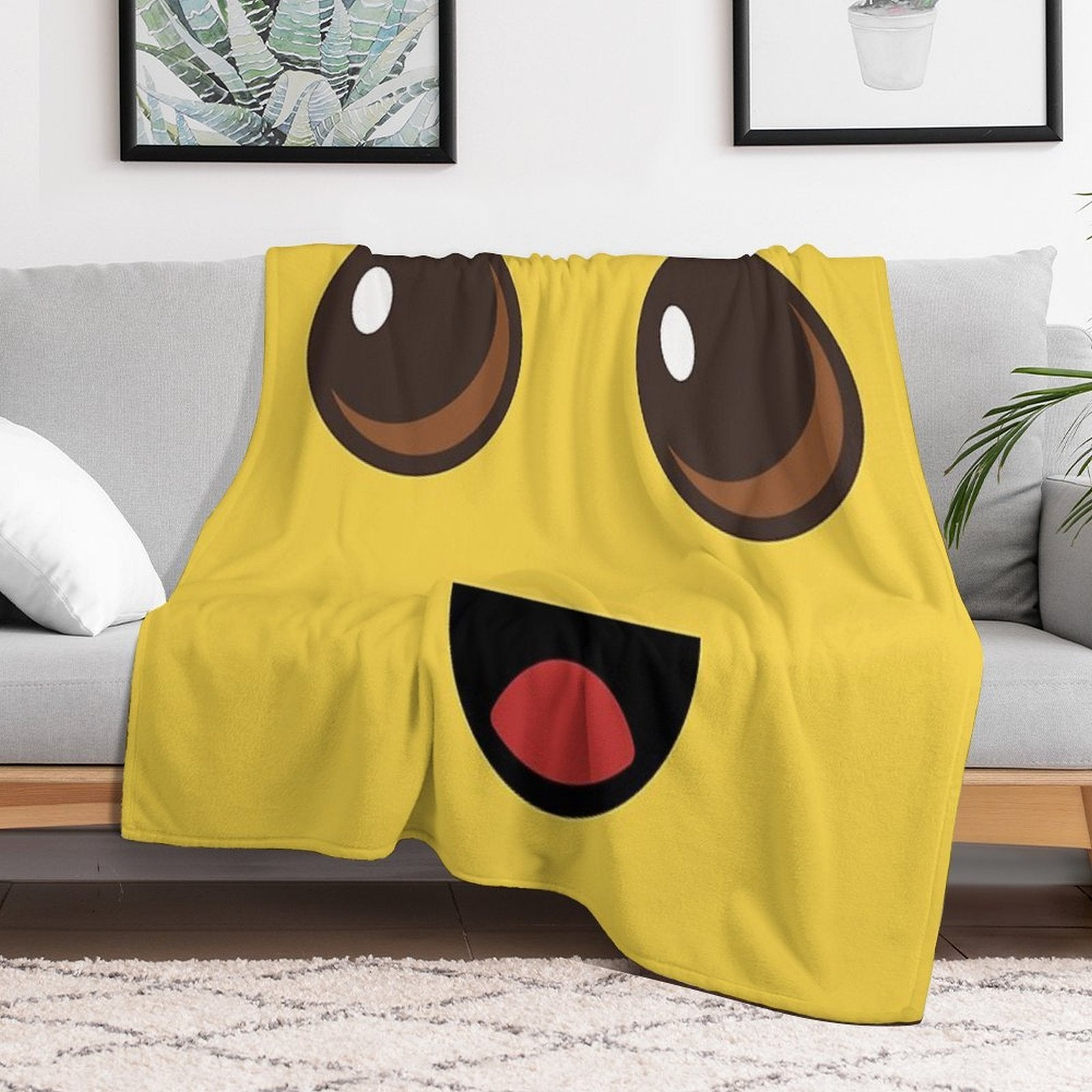 Peely Victory Royale Banana Easy Care Throw Blanket