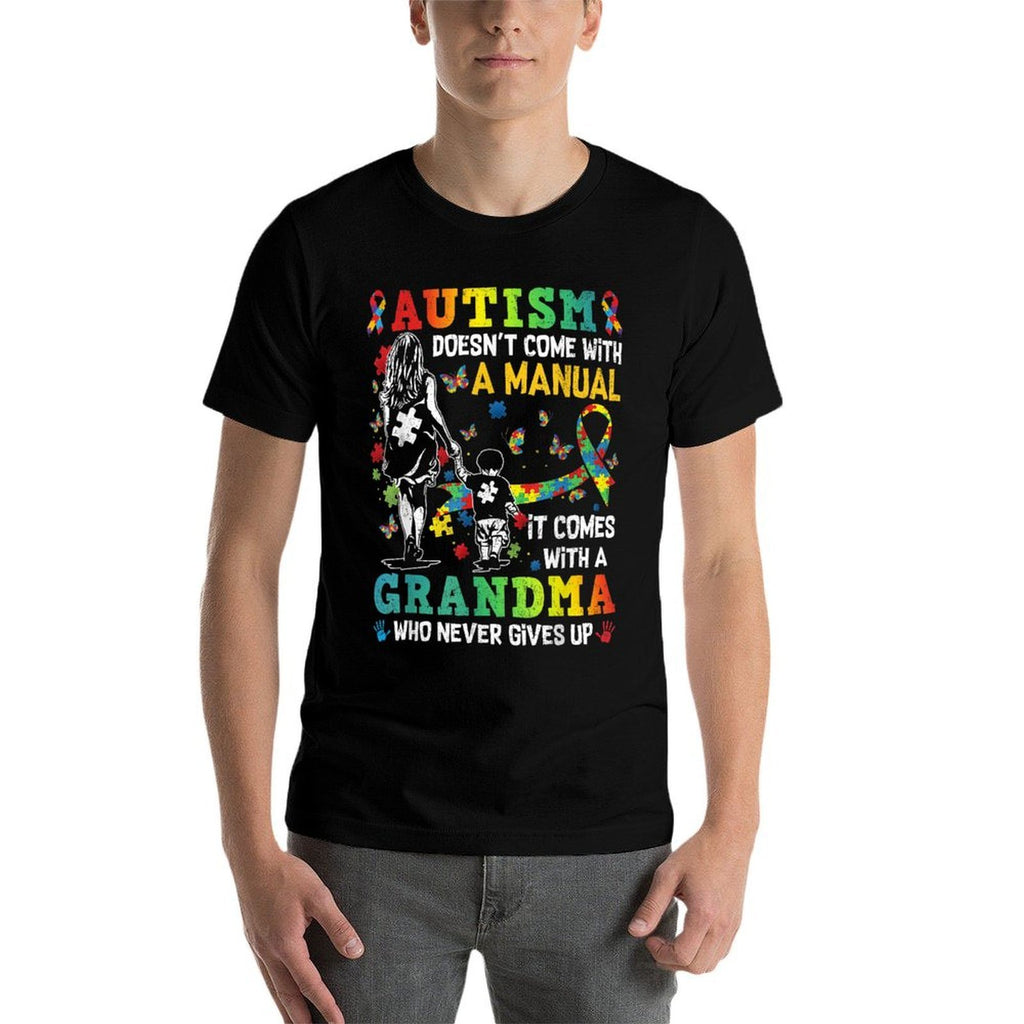 Autism Grandma Doesnt Come With A Manual Autism Awareness  Lightweight T-Shirt