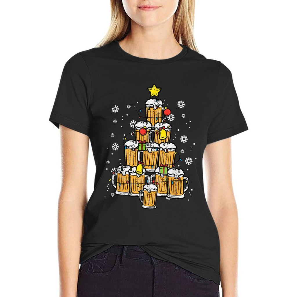 Beer Christmas Tree Xmas Brew Dad Men  Lightweight T-Shirt