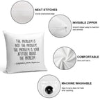 The Problem Is Not The Problem - Jack Sparrow Soft Shrink-Resistant Throw Pillow