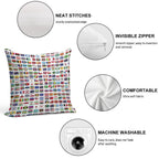 World Flags with Country Names Soft Home Decor Throw Pillow