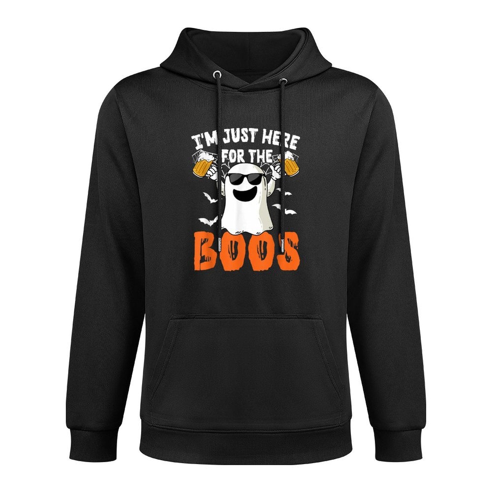 Im Just Here For The Boos Cute Ghost Halloween Costume Shape Retention Hoodie