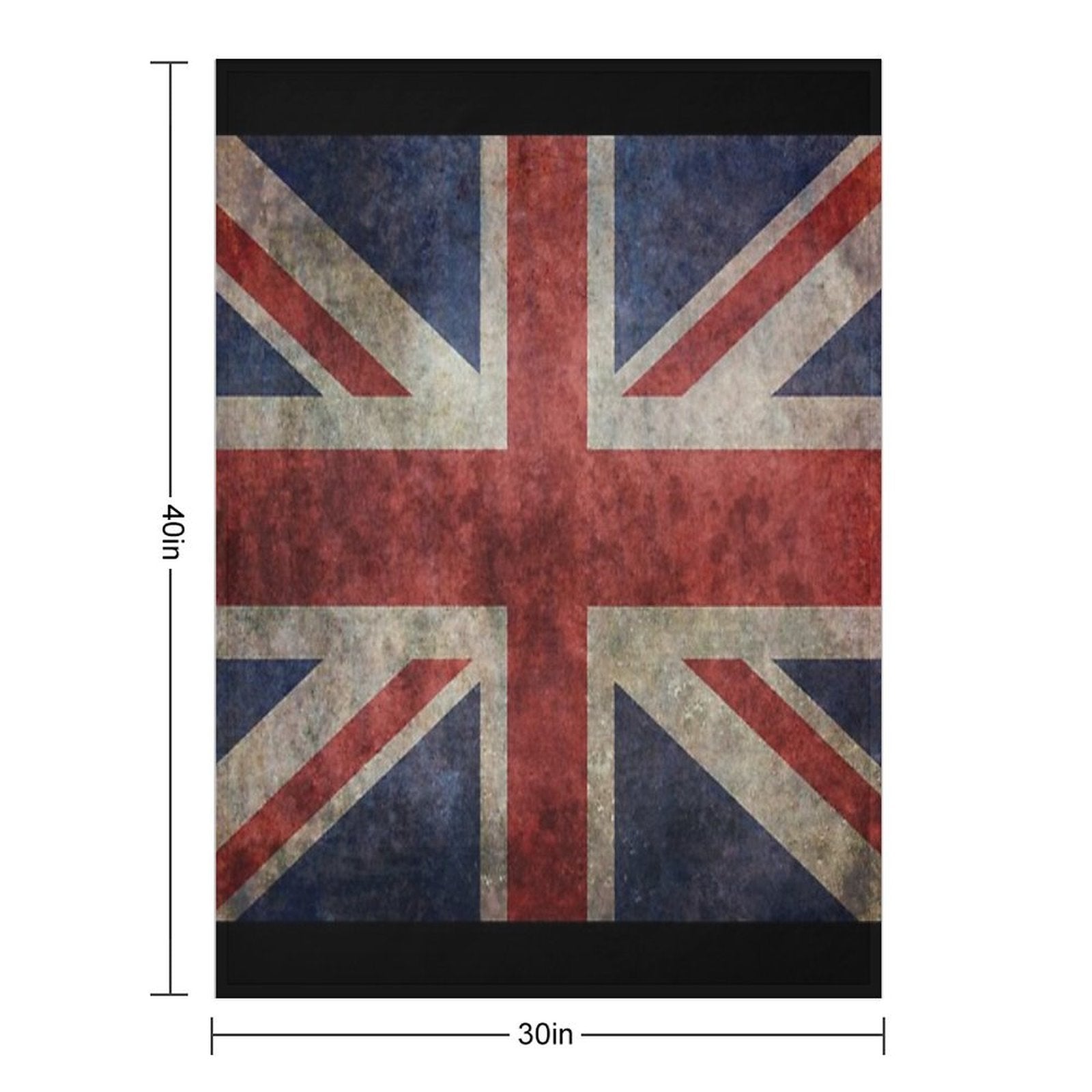 A Grunge Looking Distressed Union Jack Uk Version Velvety-soft Throw Blanket