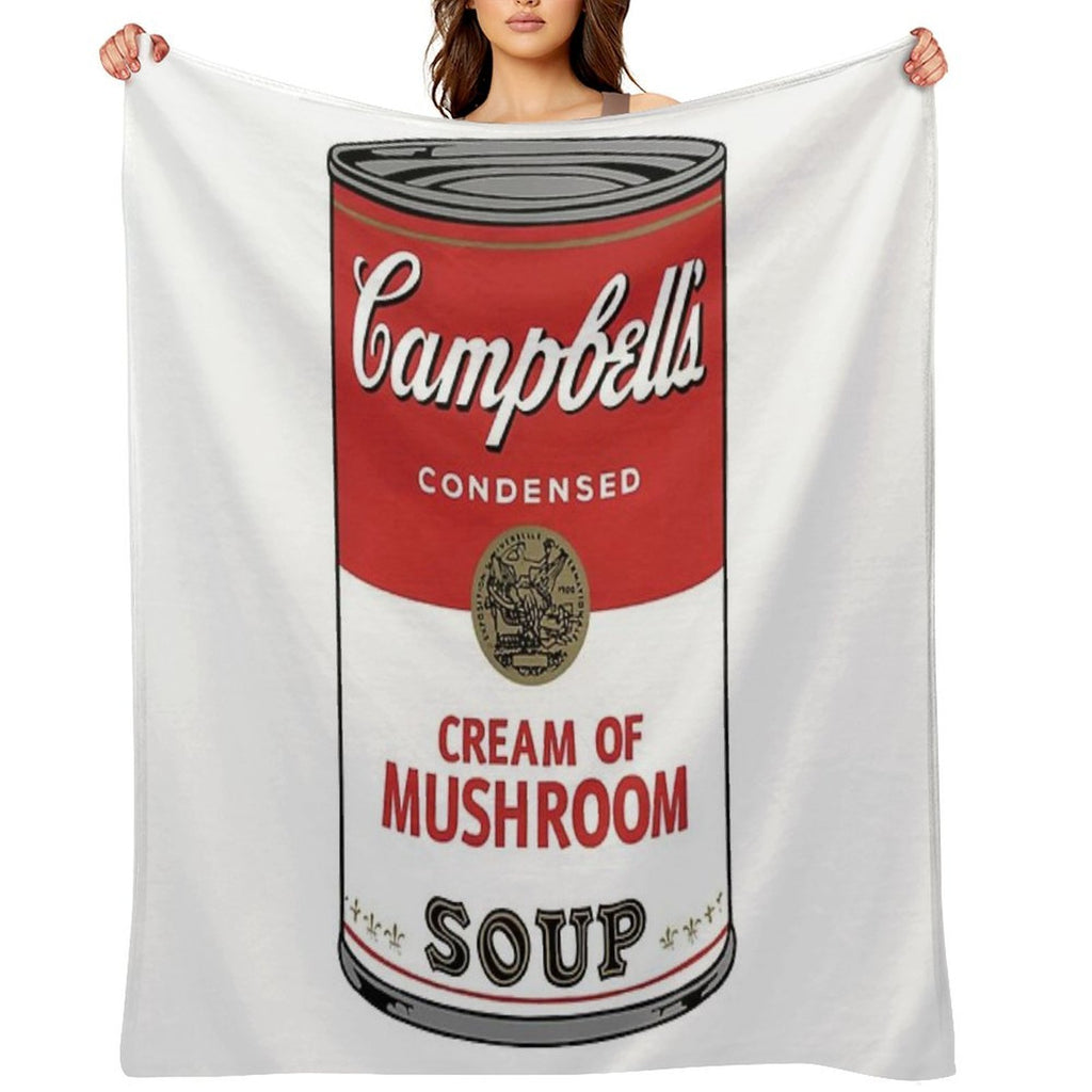 Vintage Campbell's Cream Of Mushroom Soup Lightweight Throw Blanket