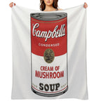 Vintage Campbell's Cream Of Mushroom Soup Lightweight Throw Blanket