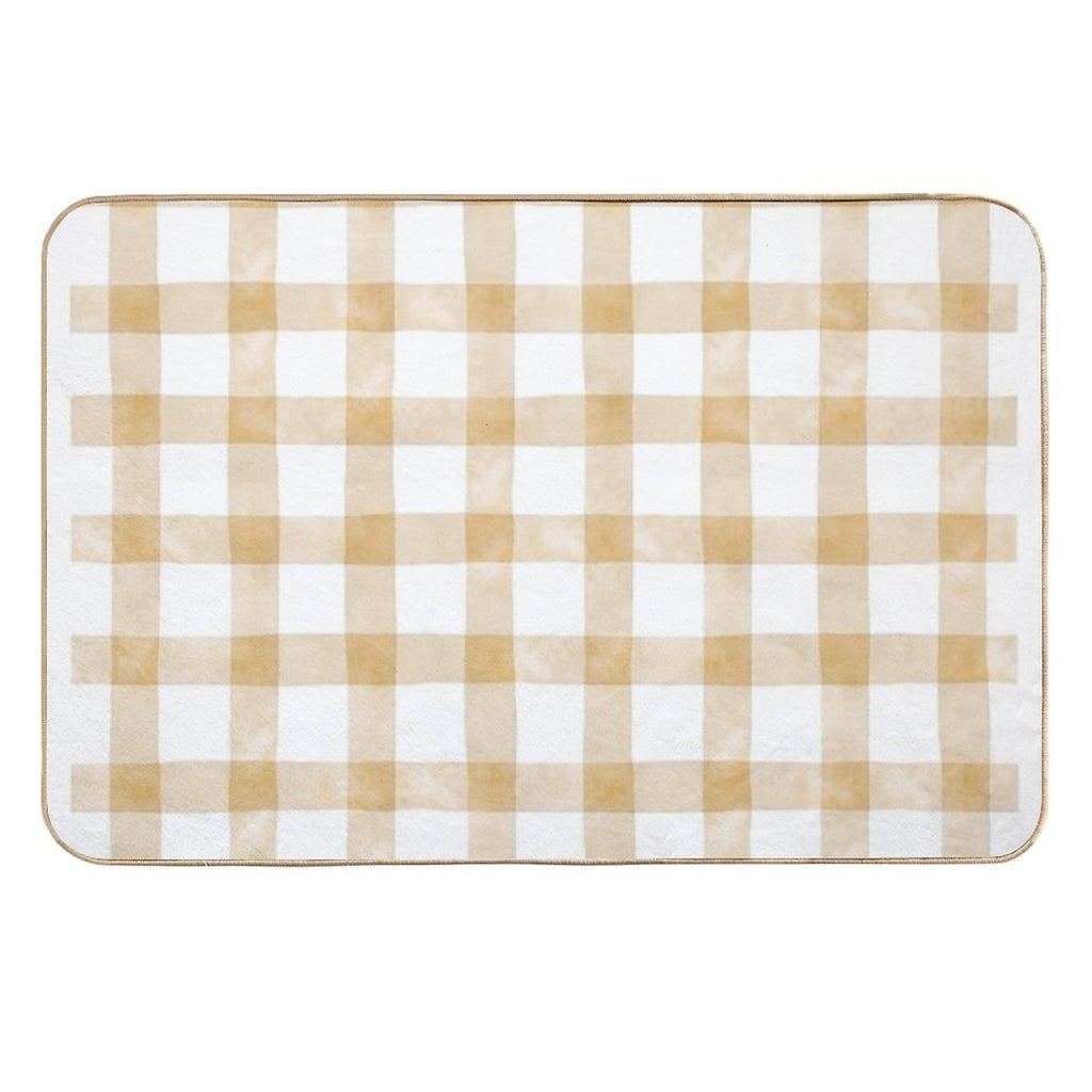 Checkered Pattern Design – Retro Aesthetic Print, Classic Grid Style, Trendy Minimalist Art for All Products  Rapid-Drying Bath Mat