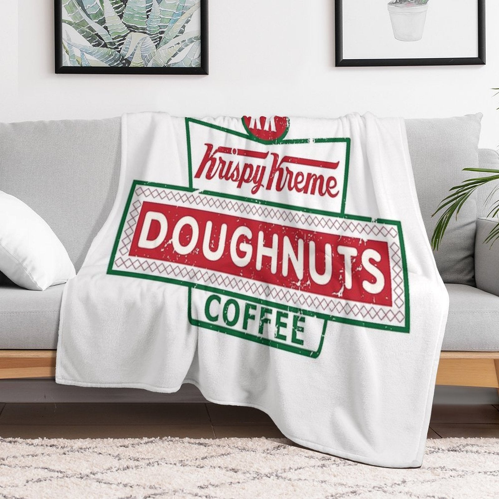 Neon Betta Krispy Kreme AFans Out Wrinkle-free Throw Blanket