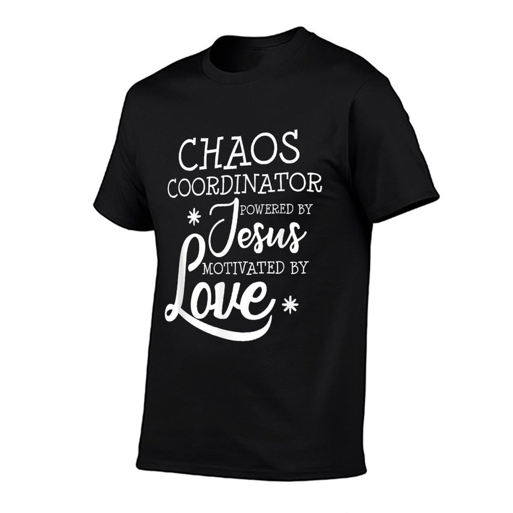 Womens Funny Chaos Coordinator Teacher Powered By Jesus Gift  Breathable T-Shirt