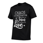 Womens Funny Chaos Coordinator Teacher Powered By Jesus Gift  Breathable T-Shirt