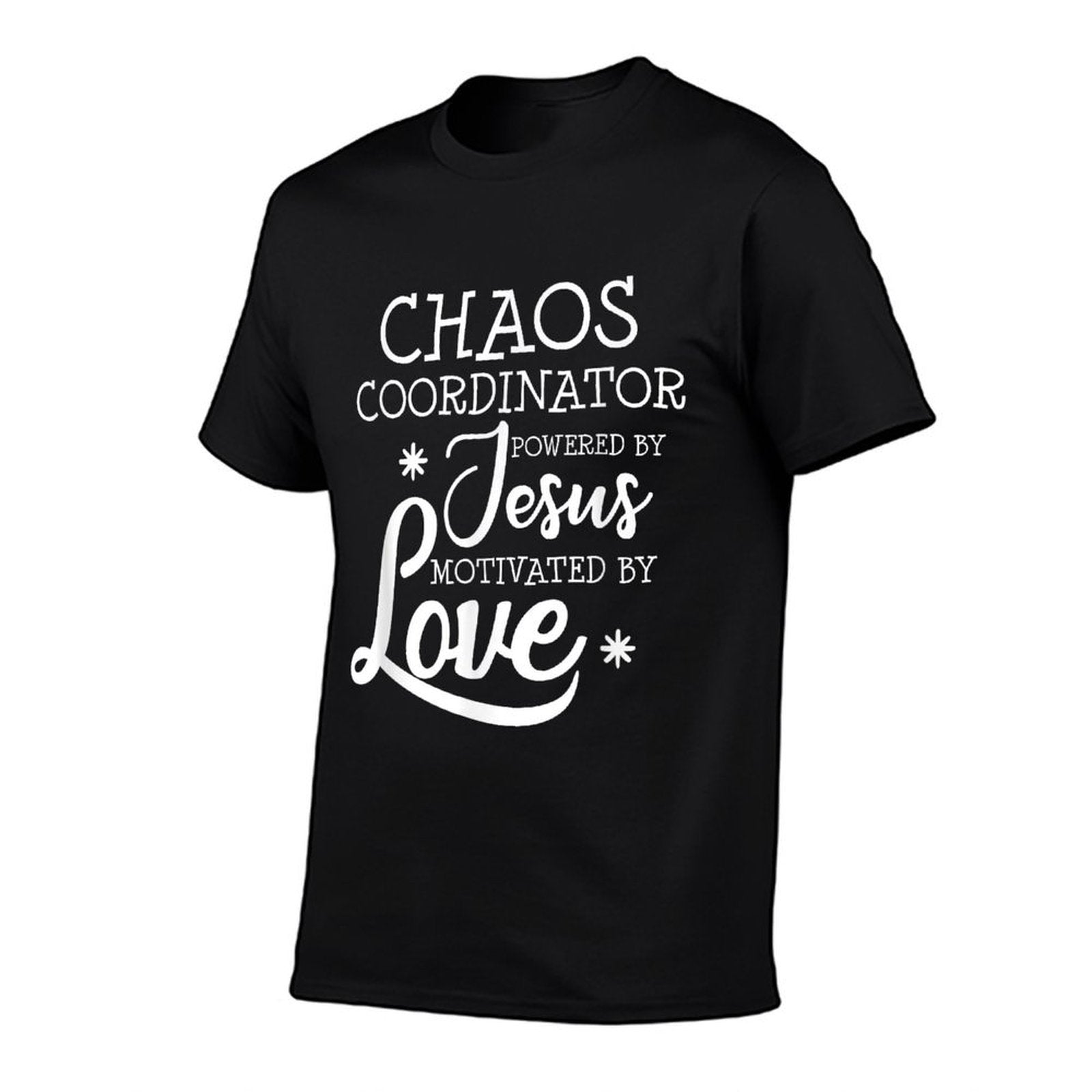 Womens Funny Chaos Coordinator Teacher Powered By Jesus Gift  Breathable T-Shirt