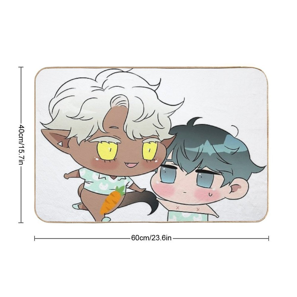 Chibi Dear Door 9  Stain-Proof Bath Mat