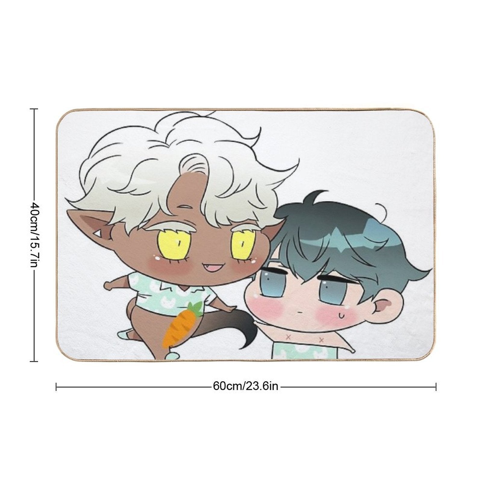 Chibi Dear Door 9  Fade-Resistant Bath Mat