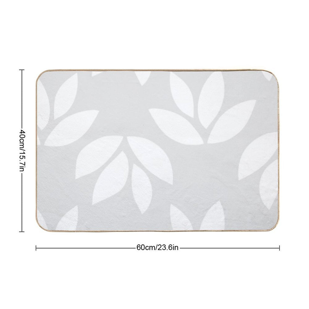 Simple Leaves Pattern  Toxin-Free Bath Mat