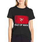 Manx  Vintage Made In Isle of Man Gift  Rolled Sleeves T-Shirt
