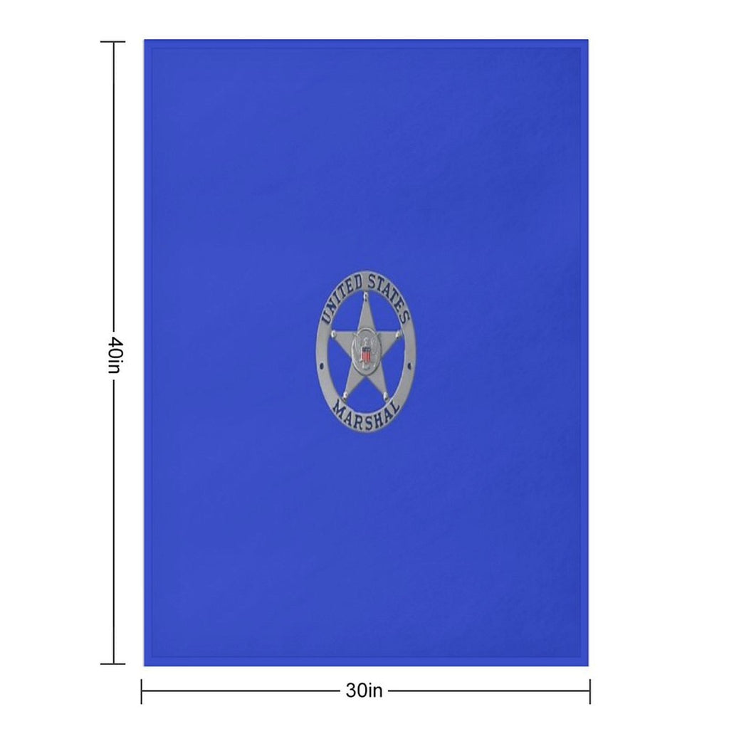 The U S Marshal Badge Easy Care Throw Blanket