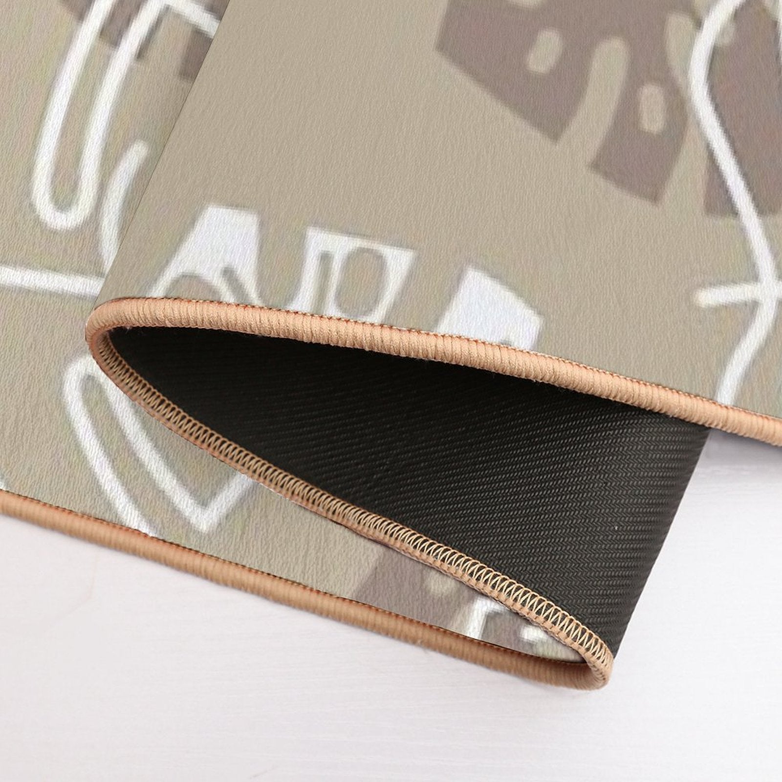 Sand Tropical Leaves  Slip-Resistant Bath Mat