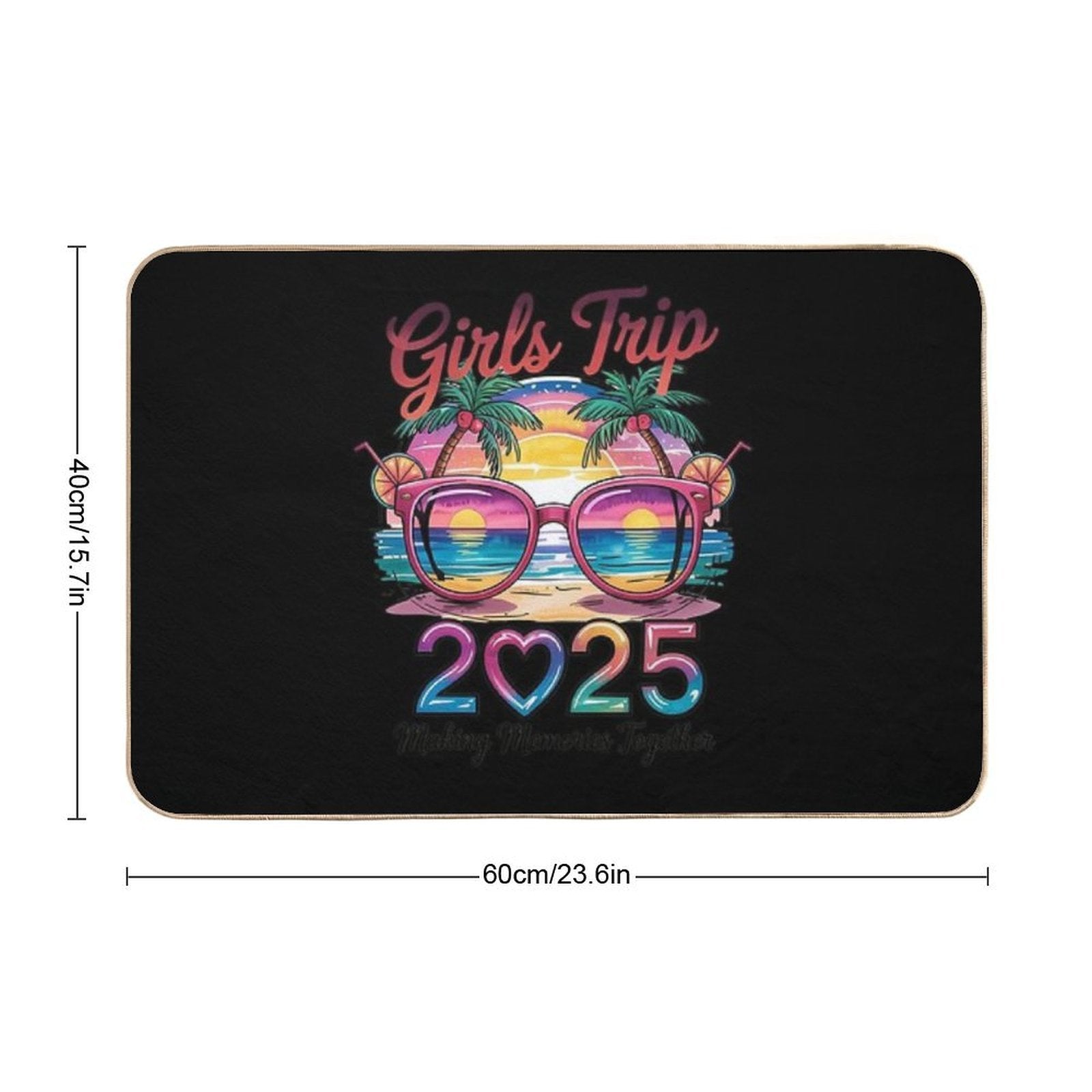 Girls Trip 2025 Making Memories Together Vacation  Easy Maintenance Bath Mat
