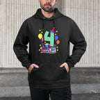 4th Birthday Train Lovers I&#39;m 4 Boys Kids Four Years Old Colorfast Hoodie