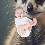 Meerkat - Cute Baby Animal Portrait Comfort Throw Blanket