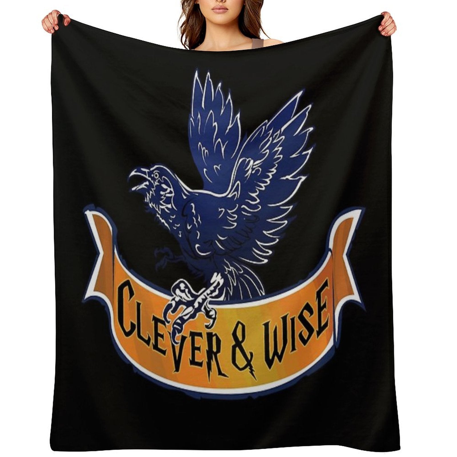 Raven, Clever And Wise Claw Premium Throw Blanket