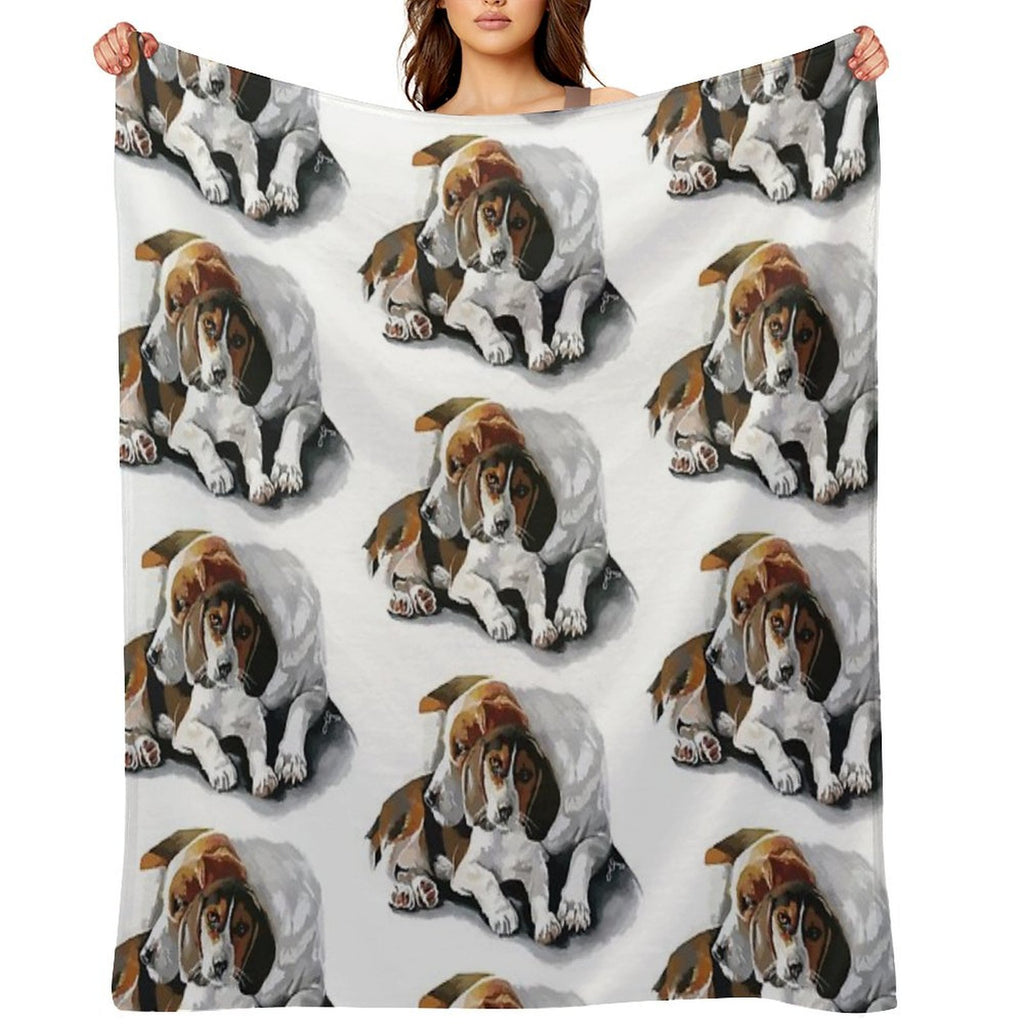 Beagles - Digital Quick-dry Throw Blanket
