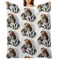 Beagles - Digital Quick-dry Throw Blanket