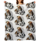 Beagles - Digital Quick-dry Throw Blanket