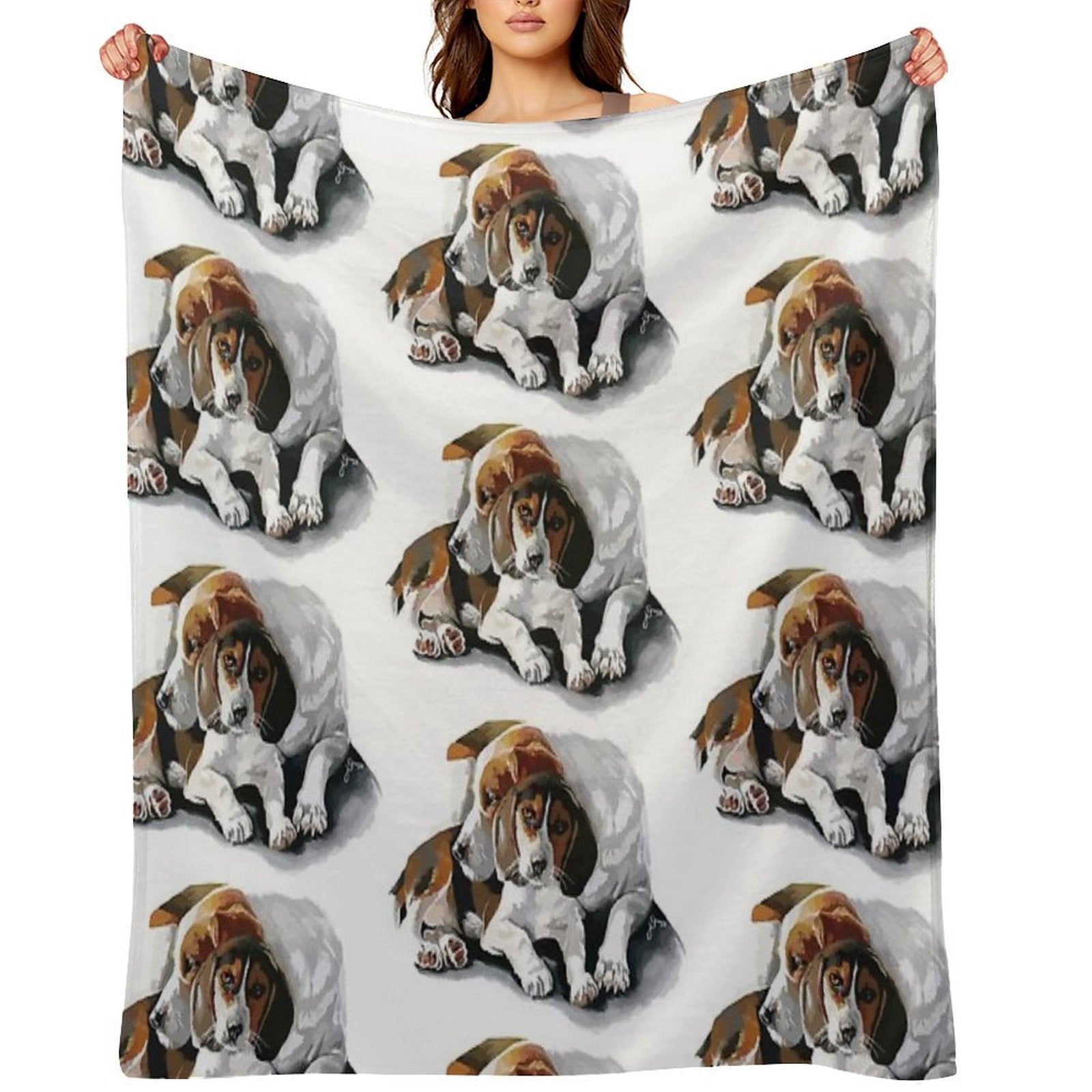Beagles - Digital Quick-dry Throw Blanket