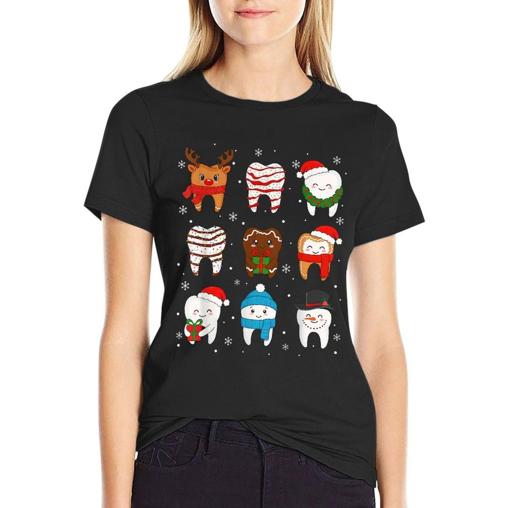 Funny Dental Christmasth Cute Xmas Dentist Squad Crew  Soft T-Shirt