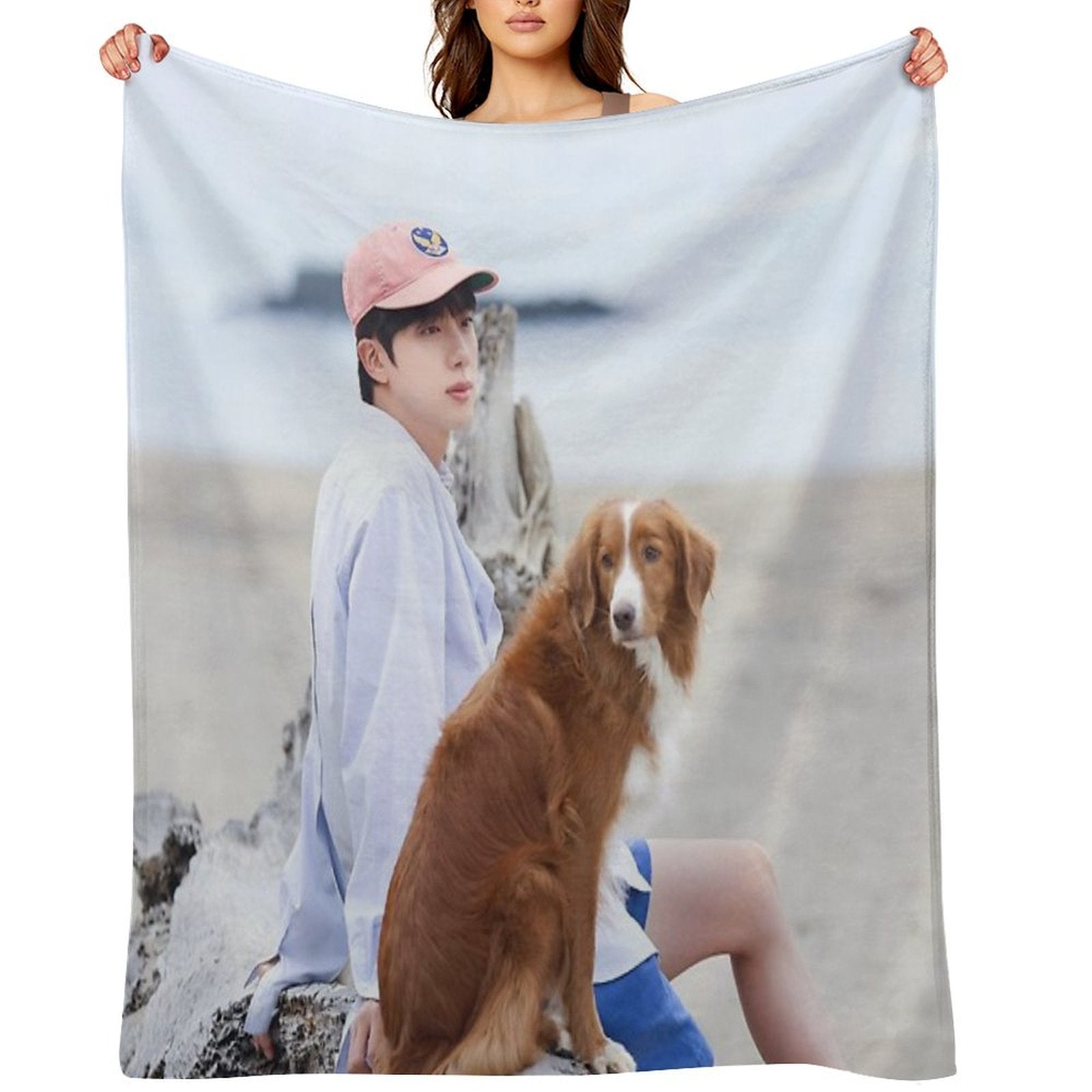 JIN BTS All-season Throw Blanket