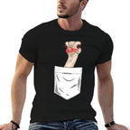 Ostrich Bird in The Pocket Funny Ostrich  Cotton T-Shirt