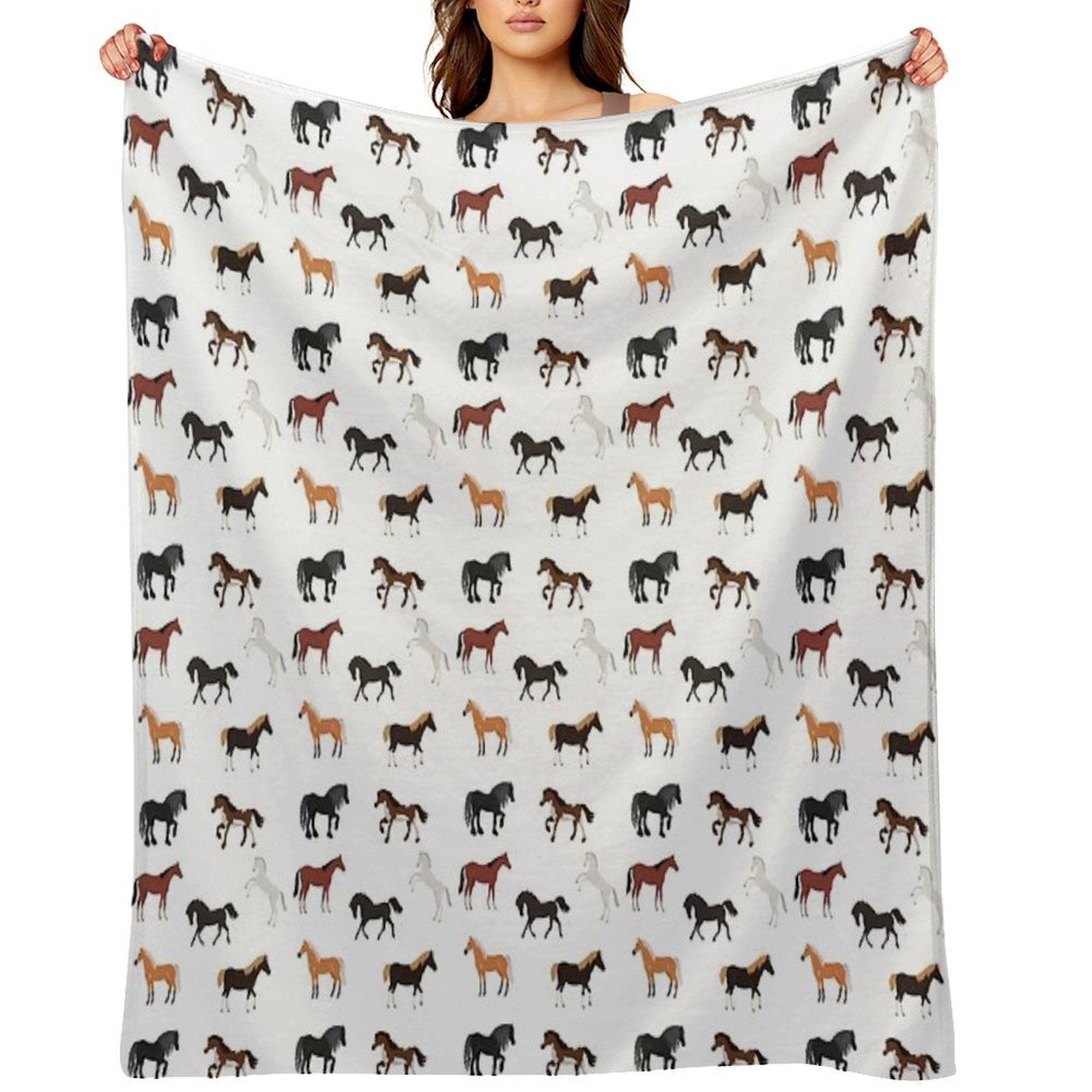 Love Of Beautiful Horses Velvety-soft Throw Blanket