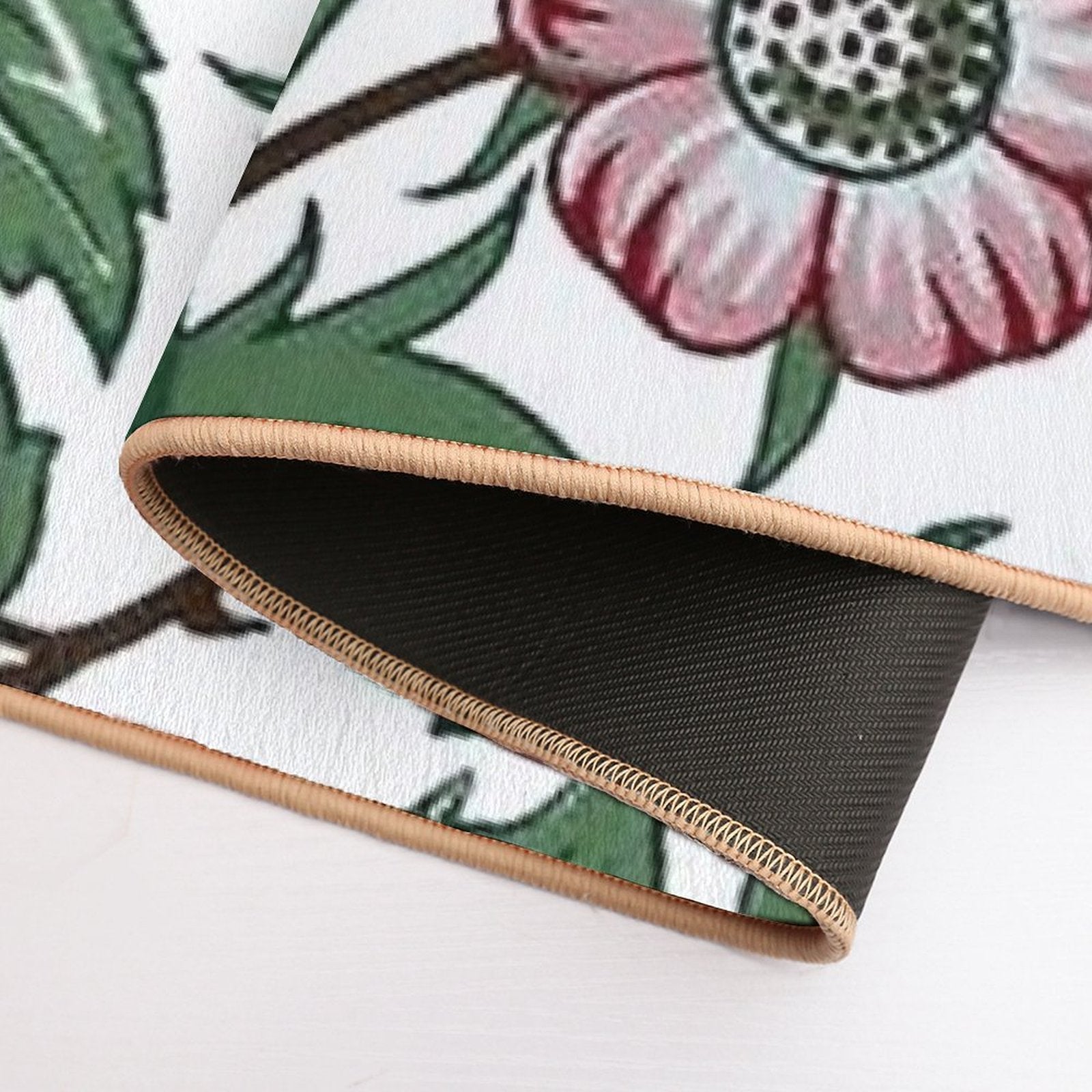 William Morris Wild Rose Wallpaper  Eco-Friendly Bath Mat