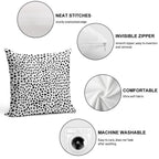 Modern Black And White Hand Drawn Polka Dots Soft Fade-Resistant Throw Pillow