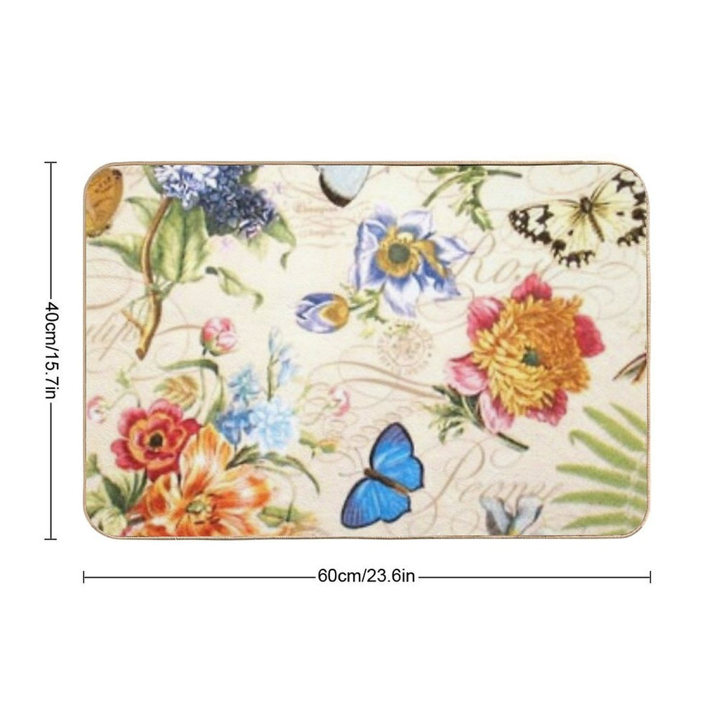 Flower Summer  Absorbent Bath Mat