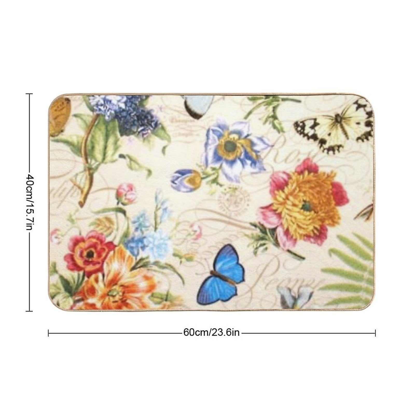Flower Summer  Absorbent Bath Mat
