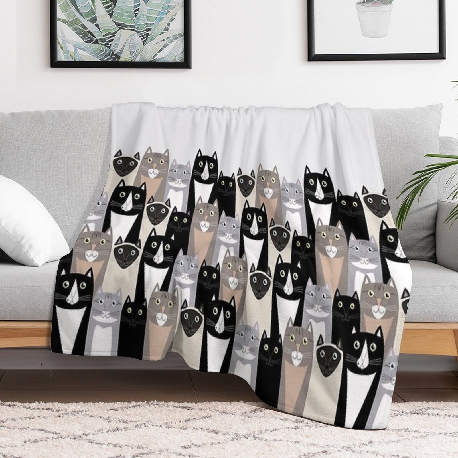 Cats #2 Compact Throw Blanket