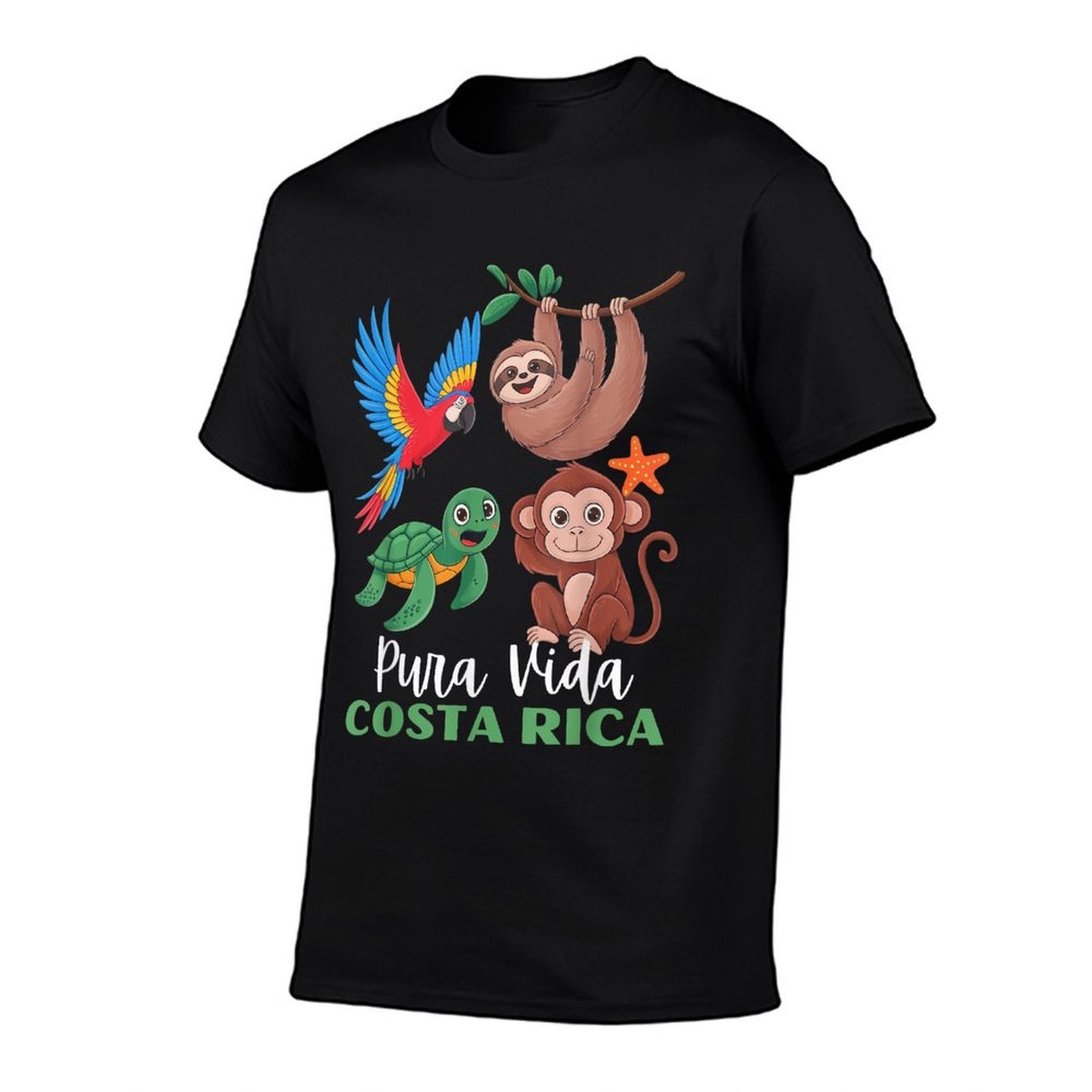 Parrot Sloth Turtle Vacation Tropical Pura Vida Costa Rica  Quick-drying T-Shirt