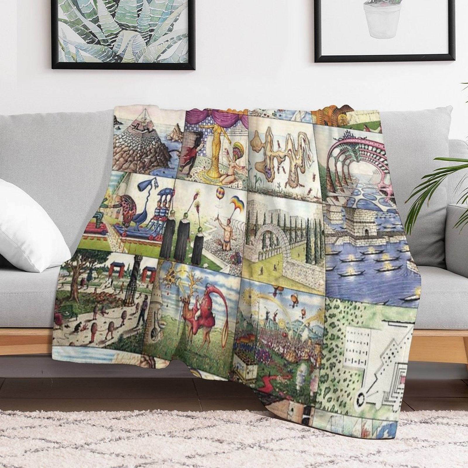 Codex Seraphinianus Velvety-soft Throw Blanket