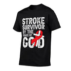 Stroke Survivor by The Grace of God - Stroke Survivor  Rolled Sleeves T-Shirt