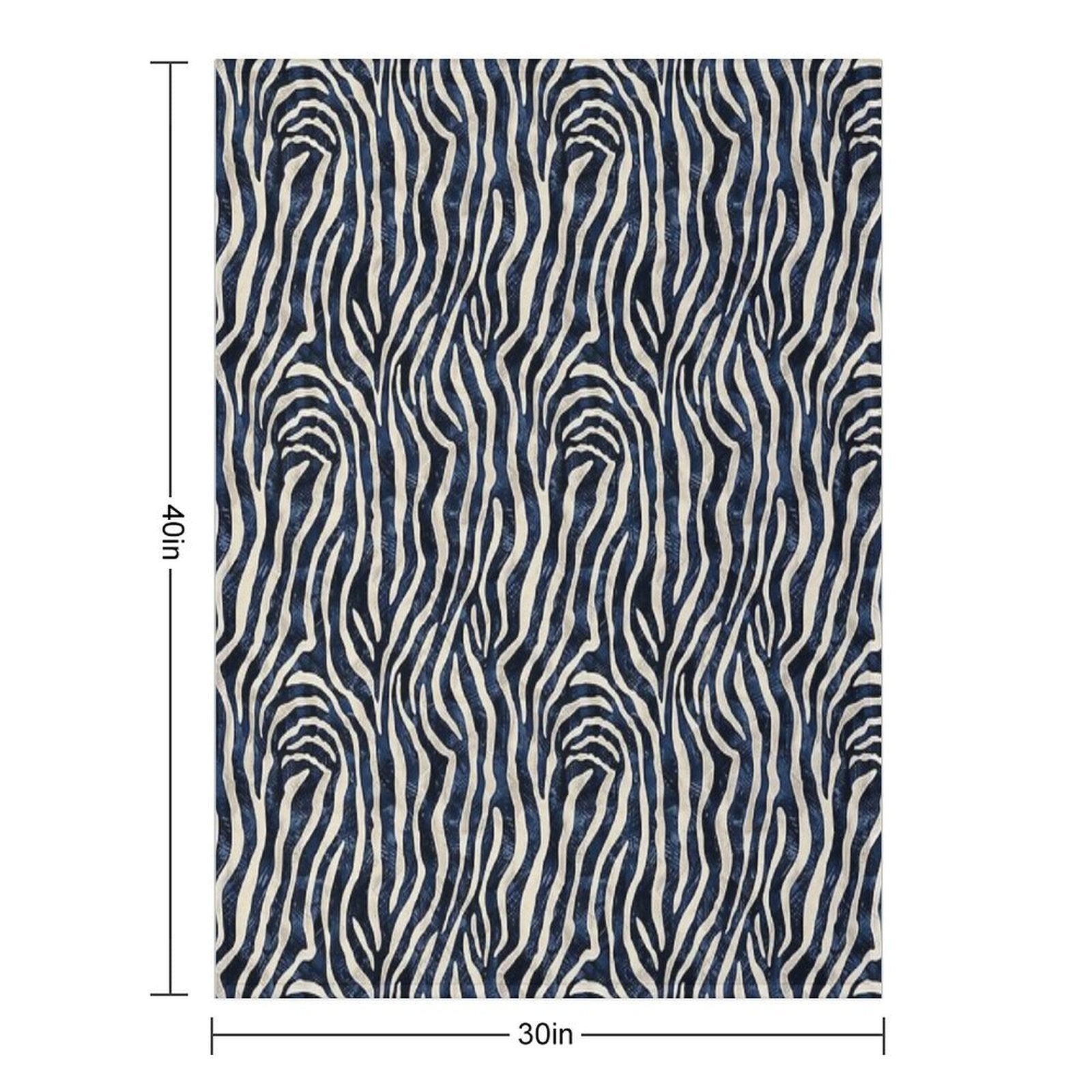 Tropical Zebra Fusion Quick-dry Throw Blanket